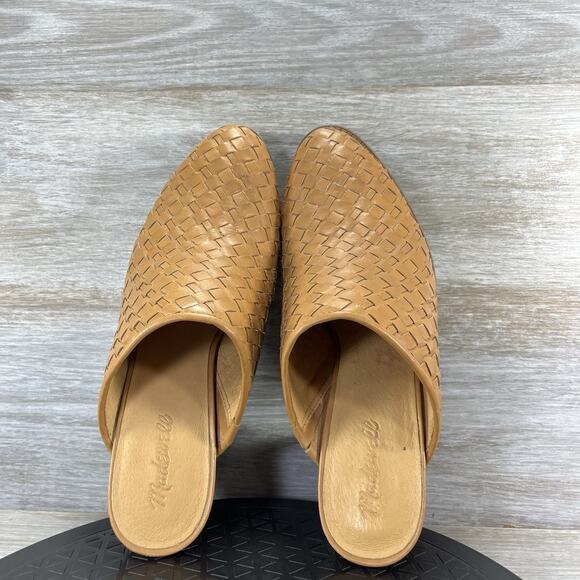 Madewell Women's The Harper Woven Leather Mules Size 9.5 - Picture 6 of 9